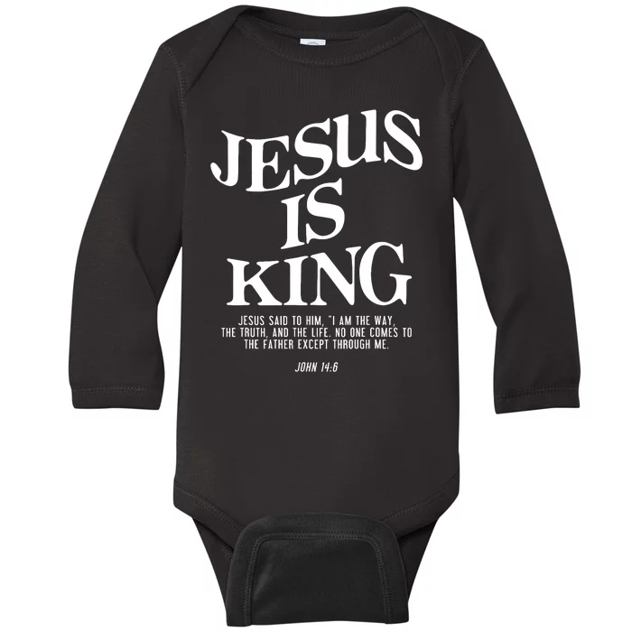 Jesus Is King Jesus John 14:6 Costume Christian Baby Long Sleeve Bodysuit