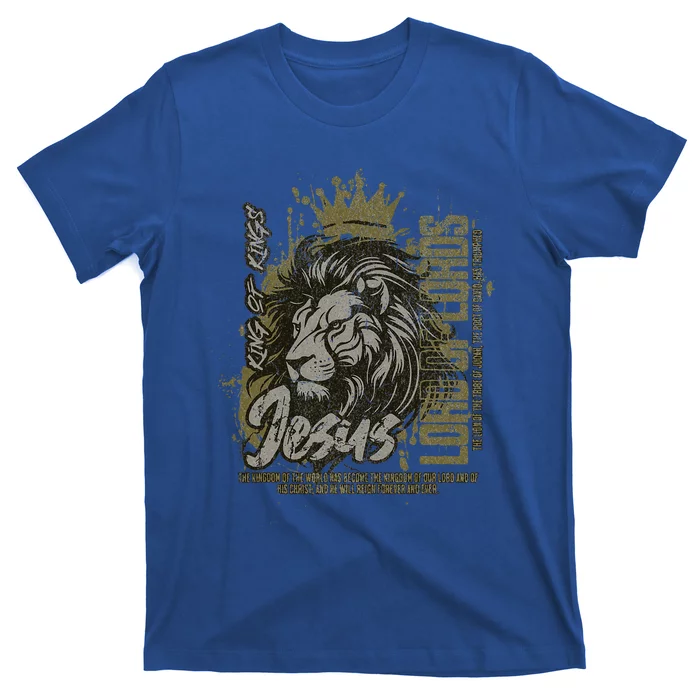 Jesus Is King Of Kings Jesus Lion Of Judah Christian Lion T-Shirt