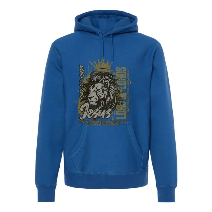 Jesus Is King Of Kings Jesus Lion Of Judah Christian Lion Premium Hoodie