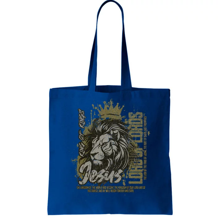 Jesus Is King Of Kings Jesus Lion Of Judah Christian Lion Tote Bag