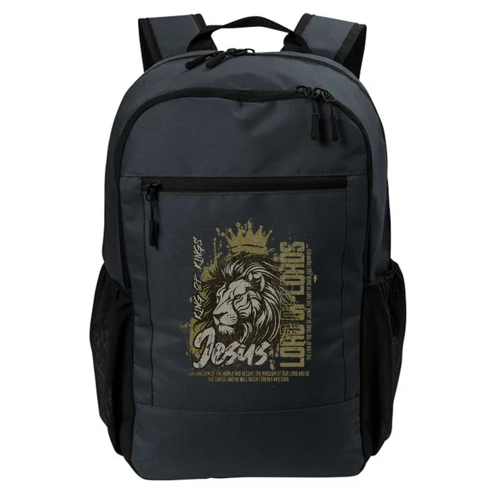 Jesus Is King Of Kings Jesus Lion Of Judah Christian Lion Daily Commute Backpack