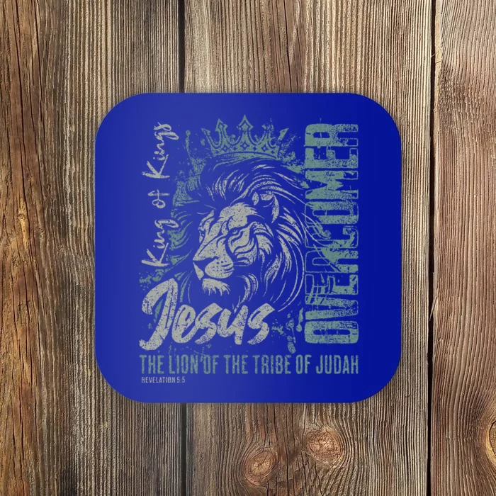 Jesus Is King Lion Of Judah Bible Faith Coaster