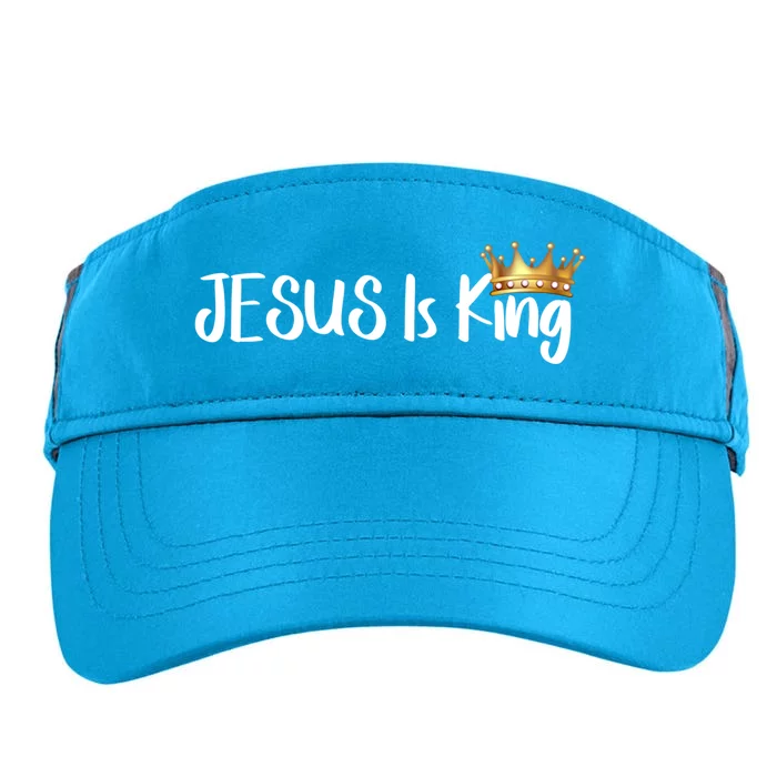 Jesus Is King Gift Religious Christian Merch Gift Adult Drive Performance Visor