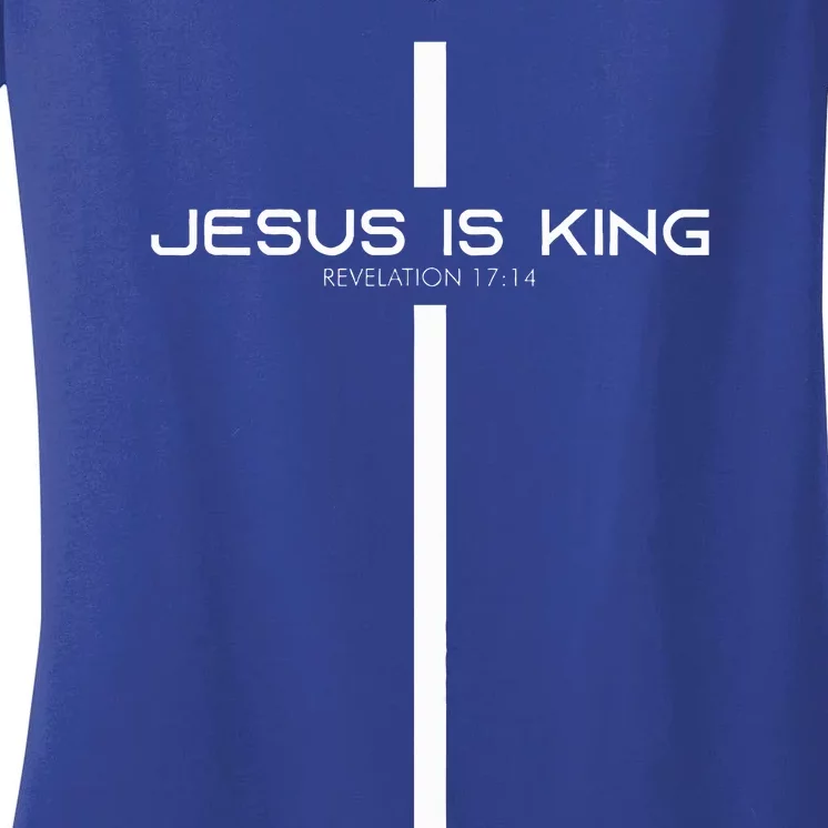 Jesus Is King Jesus Costume Adult Christian Women's V-Neck T-Shirt