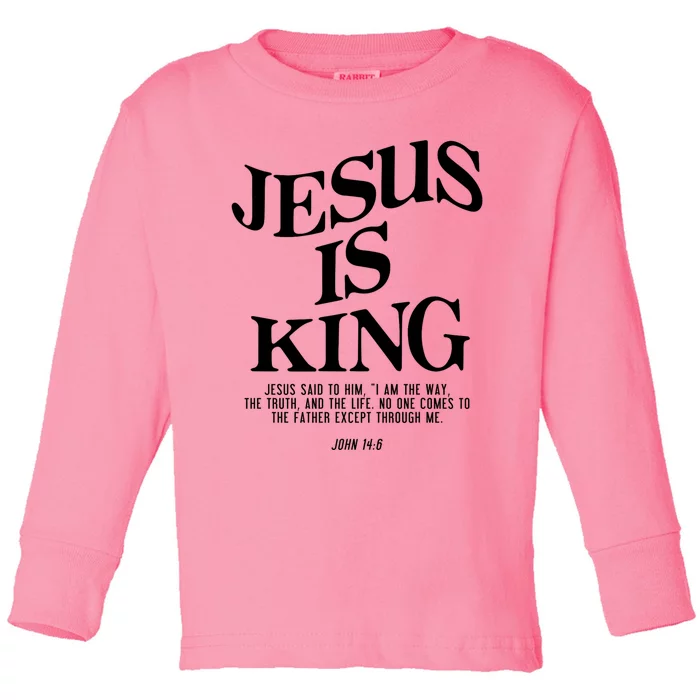 Jesus Is King Jesus John 14:6 Costume Christian Toddler Long Sleeve Shirt