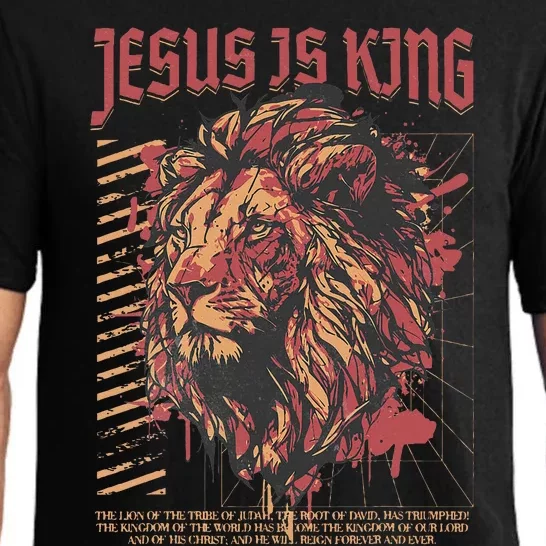 Jesus Is King Lion Christian Jesus Is King Lion Pajama Set