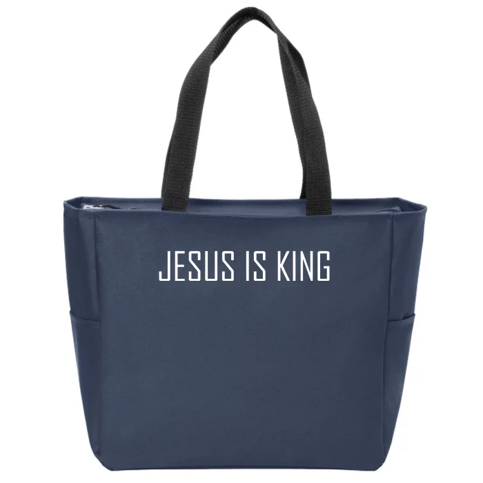 Jesus Is King Prayer Zip Tote Bag