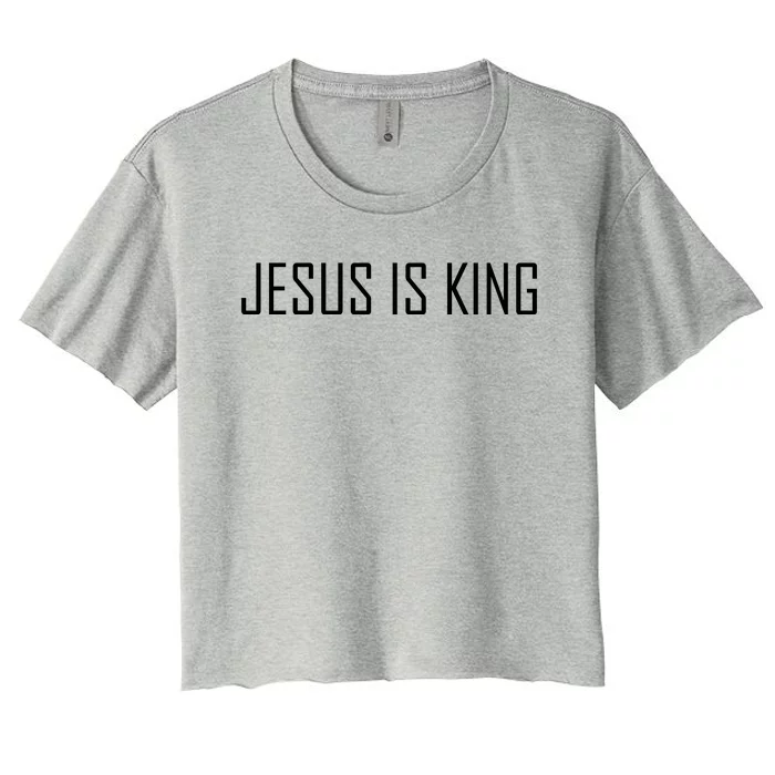 Jesus Is King Prayer Women's Crop Top Tee