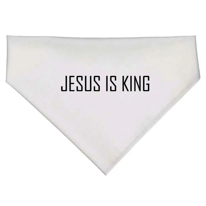 Jesus Is King Prayer USA-Made Doggie Bandana