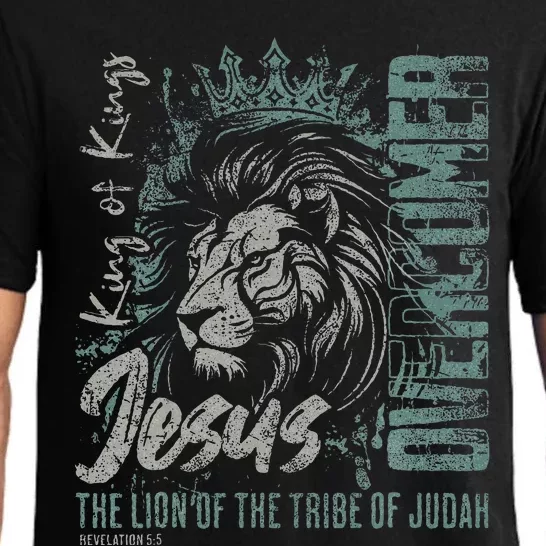 Jesus Is King Lion Of Judah Bible Faith Christian Pajama Set