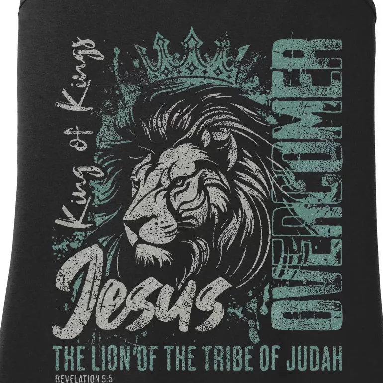 Jesus Is King Lion Of Judah Bible Faith Christian Ladies Essential Tank