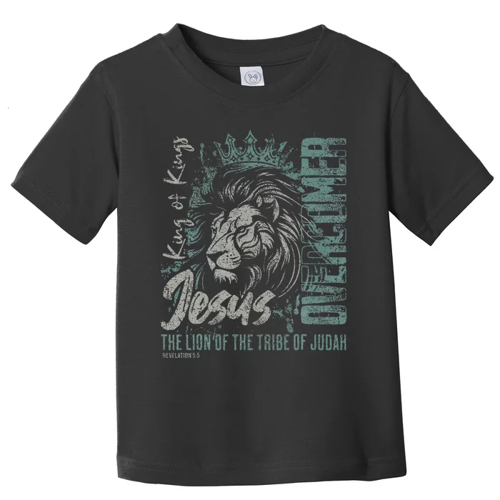 Jesus Is King Lion Of Judah Bible Faith Christian Toddler T-Shirt