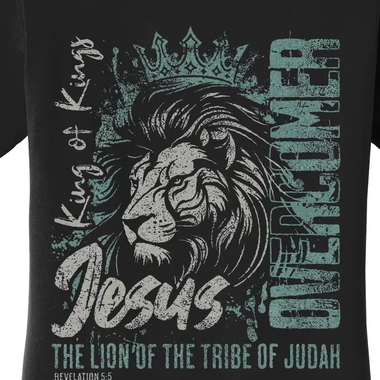 Jesus Is King Lion Of Judah Bible Faith Christian Women's T-Shirt