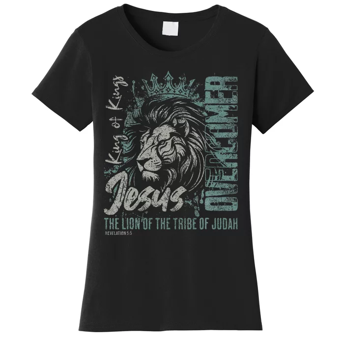 Jesus Is King Lion Of Judah Bible Faith Christian Women's T-Shirt