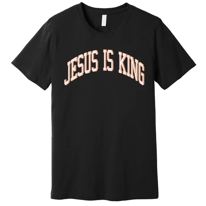 Jesus Is King Love Like Jesus Aesthetic Retro Vintage Premium T-Shirt