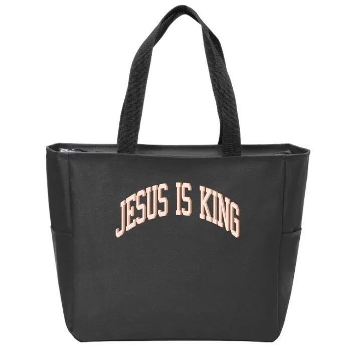 Jesus Is King Love Like Jesus Aesthetic Retro Vintage Zip Tote Bag