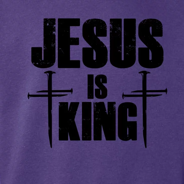 Jesus Is King 3 Nails Cross Christian Catholic Redeemed Collection Toddler Hoodie