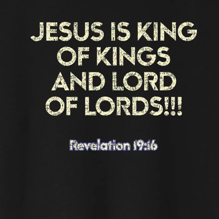 Jesus Is King Of Kings And Lord Of Lords Christian Women's Crop Top Tee