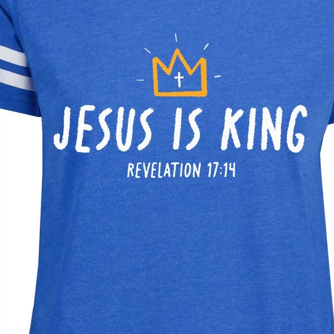 Jesus Is King Christ Is King King Of Kings Lord Of Lords Enza Ladies Jersey Football T-Shirt