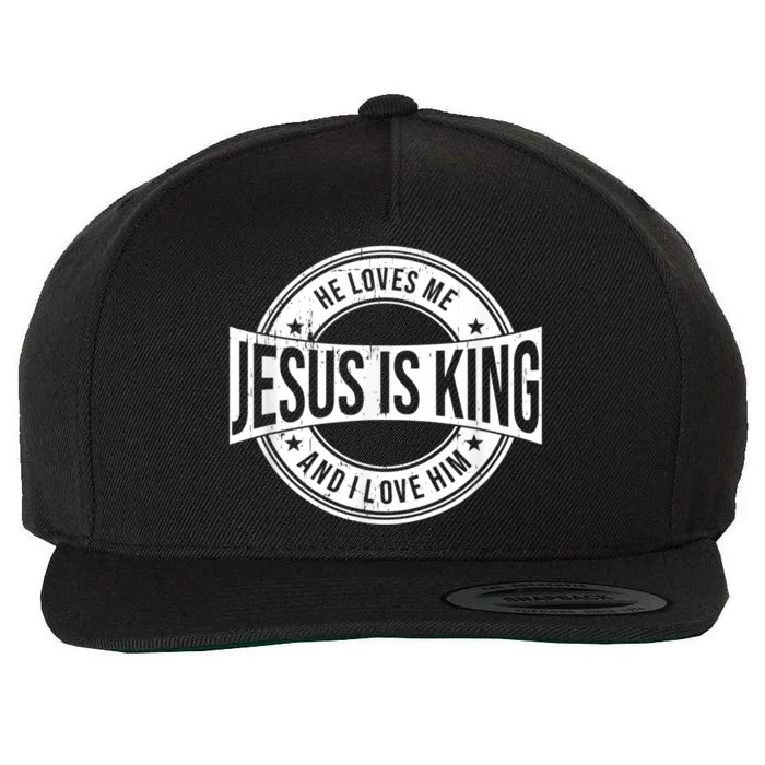 Jesus Is King Wool Snapback Cap