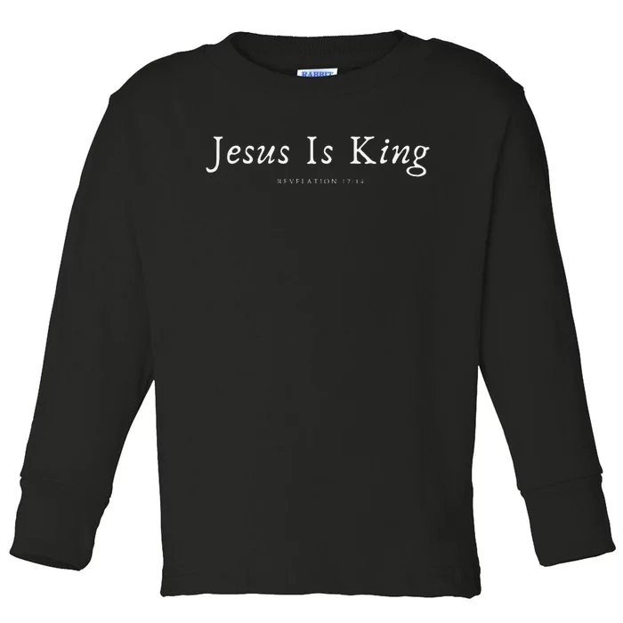 Jesus Is King Toddler Long Sleeve Shirt