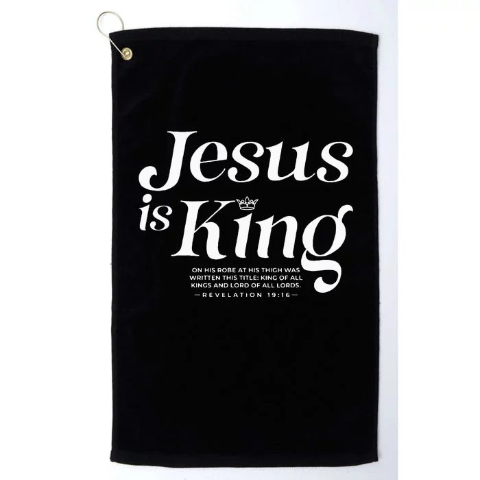 Jesus Is King On His Robe At His Thigh Was Writen Platinum Collection Golf Towel