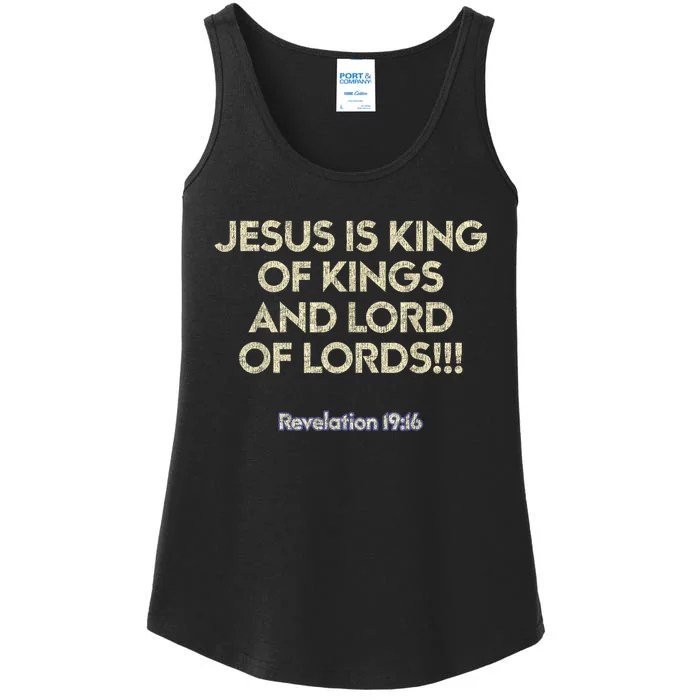 Jesus Is King Of Kings And Lord Of Lords Christian Ladies Essential Tank