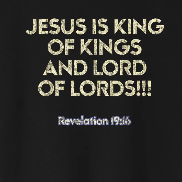 Jesus Is King Of Kings And Lord Of Lords Christian Women's Crop Top Tee