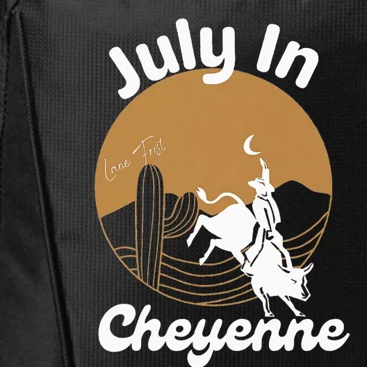 July In Lane Frost Cheyenne City Backpack