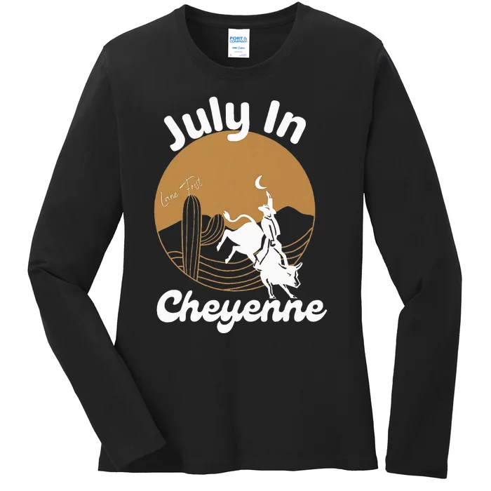 July In Lane Frost Cheyenne Ladies Long Sleeve Shirt