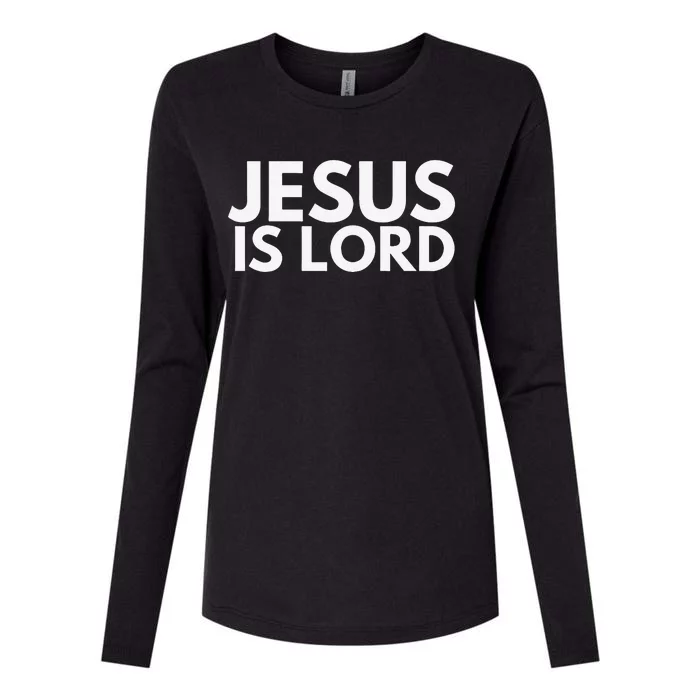 Jesus Is Lord Savior God Religion Prayer Faith Womens Cotton Relaxed Long Sleeve T-Shirt