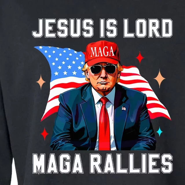 Jesus Is Lord Maga Rallies Voting Pro Trump Cropped Pullover Crew