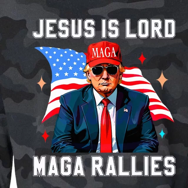 Jesus Is Lord Maga Rallies Voting Protrump Cropped Pullover Crew