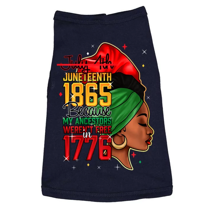 Juneteenth Is My Independence Day Doggie Tank