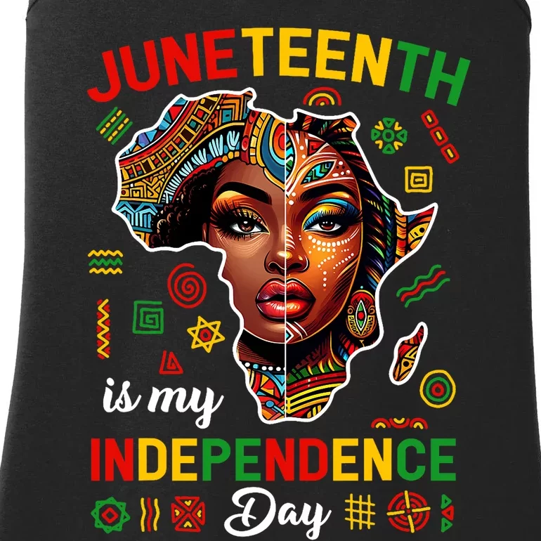 Juneteenth Is My Independence Day 1865 African Women Girl Ladies Essential Tank