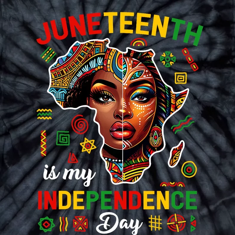 Juneteenth Is My Independence Day 1865 African Women Girl Tie-Dye T-Shirt