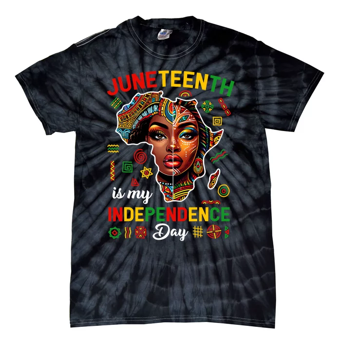 Juneteenth Is My Independence Day 1865 African Women Girl Tie-Dye T-Shirt