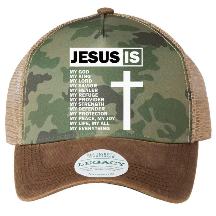 Jesus Is My All My Everything My God Lord Savior Legacy Tie Dye Trucker Hat