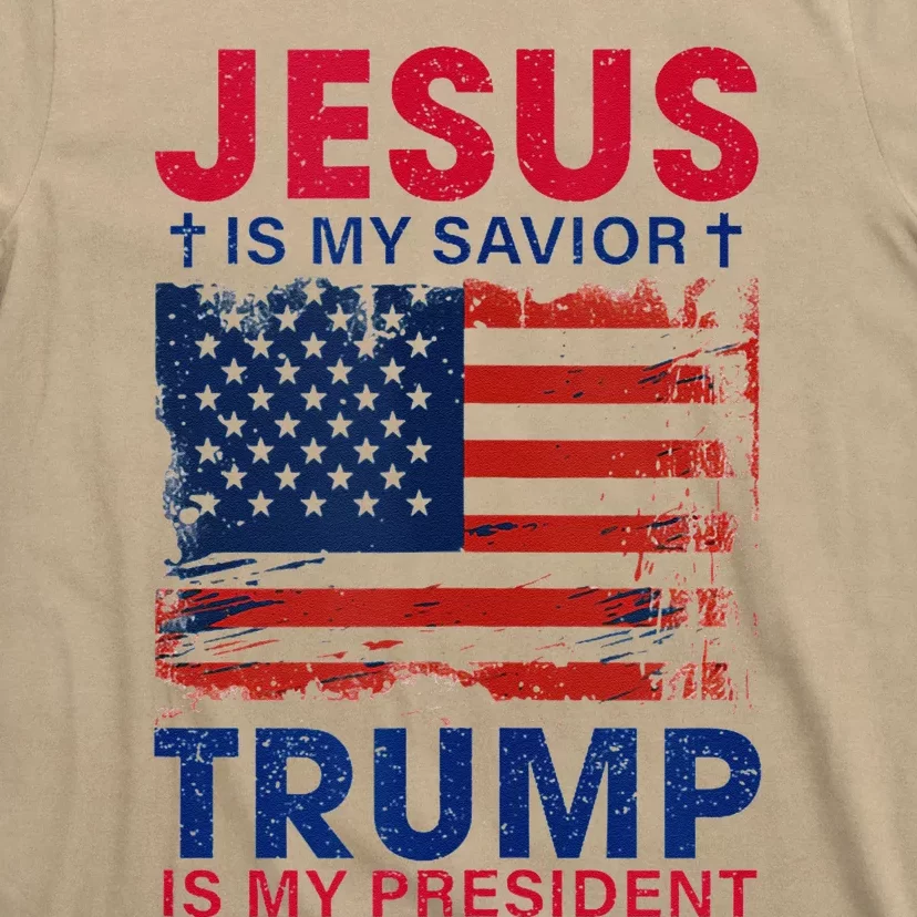 Jesus Is My Savior Trump Is My President Flag T-Shirt