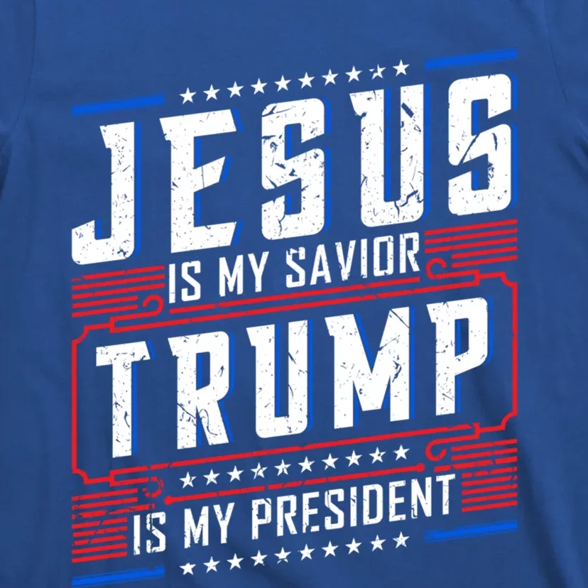 Jesus Is My Saviour Trump Is My President 2020 Election Gift Great Gift T-Shirt