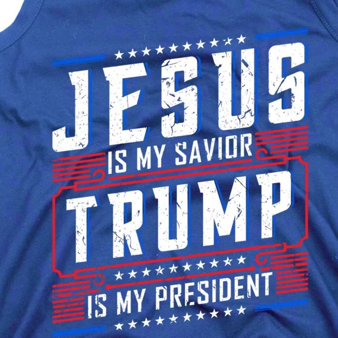 Jesus Is My Saviour Trump Is My President 2020 Election Gift Great Gift Tank Top