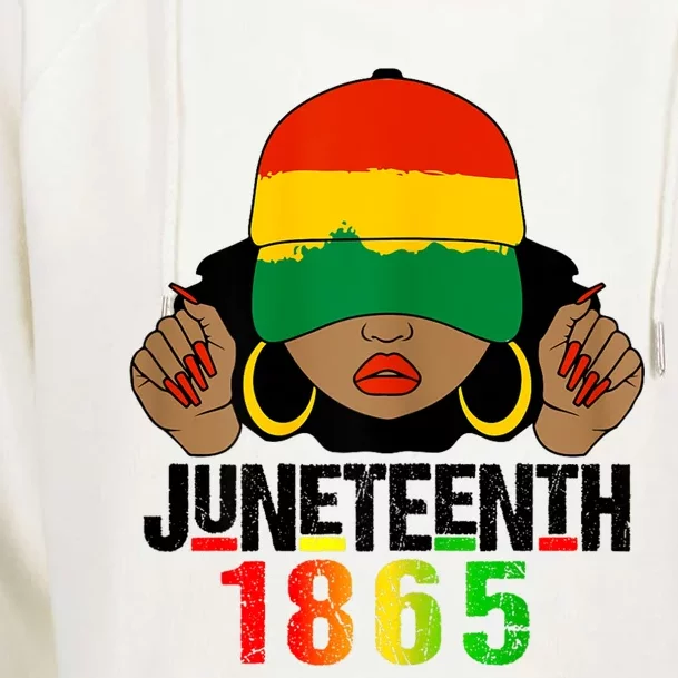 Juneteenth Is My Independence Day Black Women Black Pride Womens Funnel Neck Pullover Hood