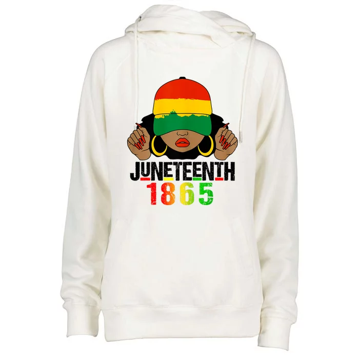 Juneteenth Is My Independence Day Black Women Black Pride Womens Funnel Neck Pullover Hood