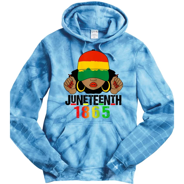 Juneteenth Is My Independence Day Black Women Black Pride Tie Dye Hoodie