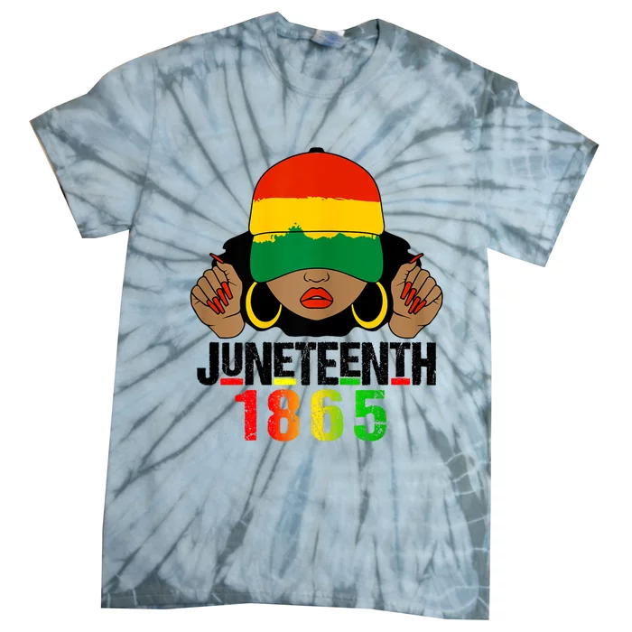 Juneteenth Is My Independence Day Black Women Black Pride Tie-Dye T-Shirt