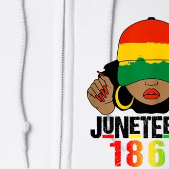 Juneteenth Is My Independence Day Black Women Black Pride Full Zip Hoodie