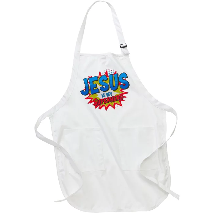 Jesus Is My Superhero Full-Length Apron With Pocket