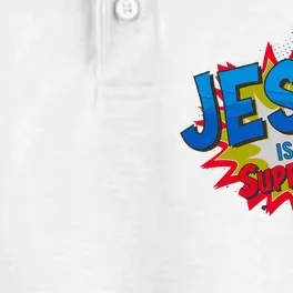 Jesus Is My Superhero Dry Zone Grid Performance Polo