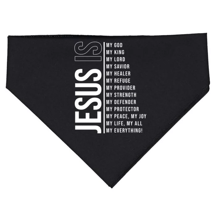 Jesus Is My Lord My Everything Christianity Quote USA-Made Doggie Bandana