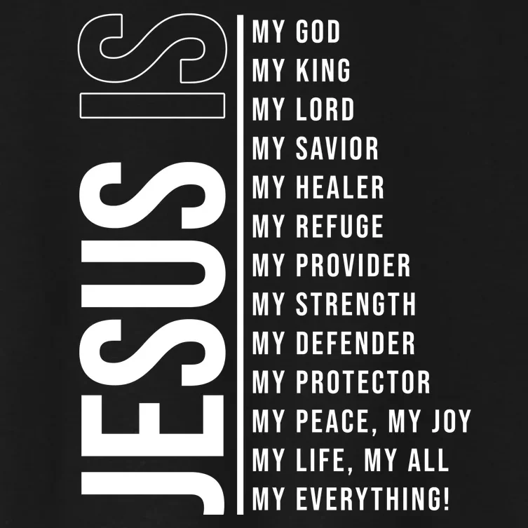 Jesus Is My Lord My Everything Christianity Quote Women's Crop Top Tee